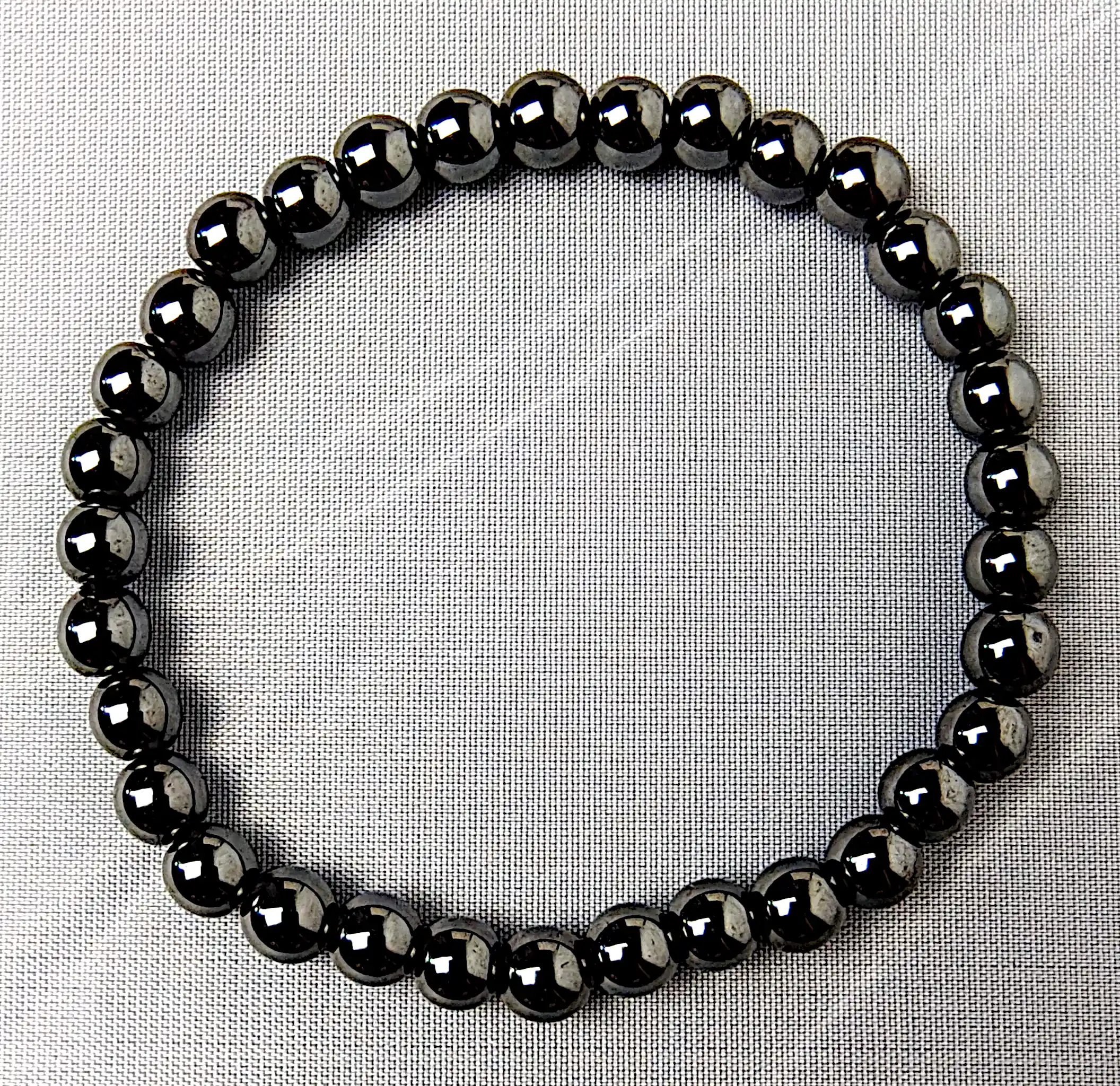 Bratari - Brățară din hematit, biluțe 6 mm, mărime 18 cm – SM 132