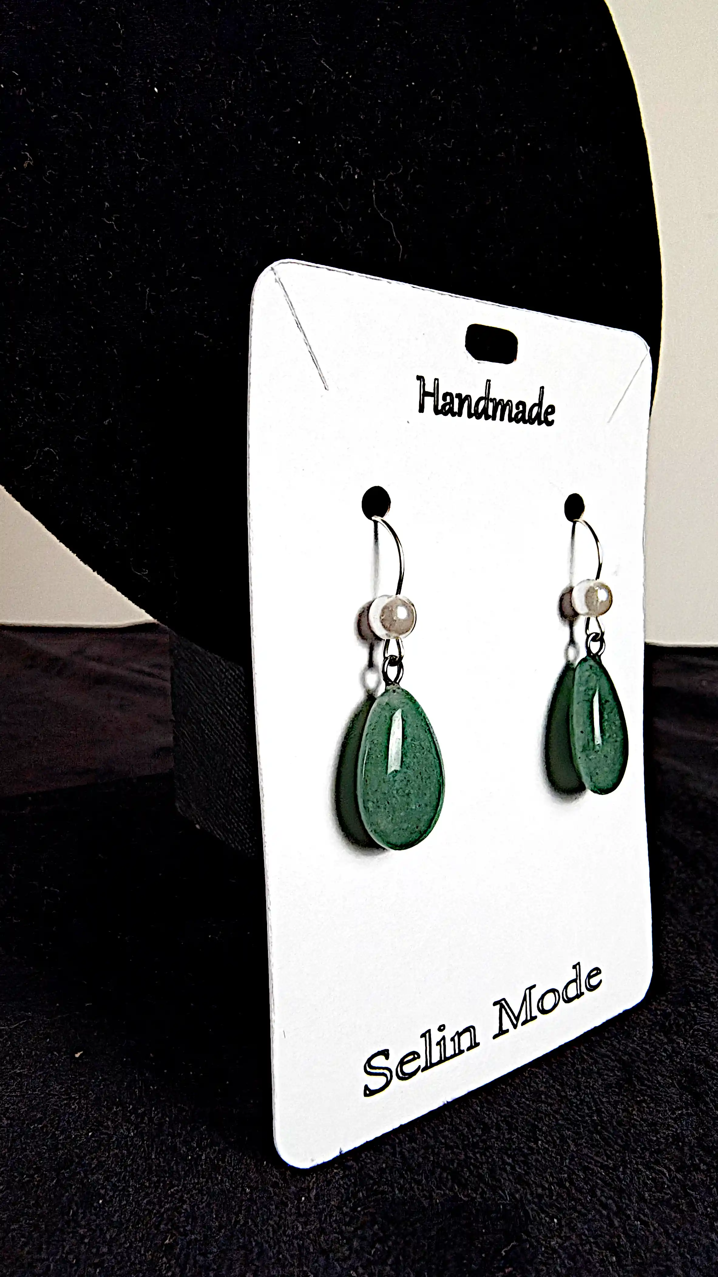 Cercei cu Piatră Naturală de Aventurin Verde – Handmade SM57 [1]