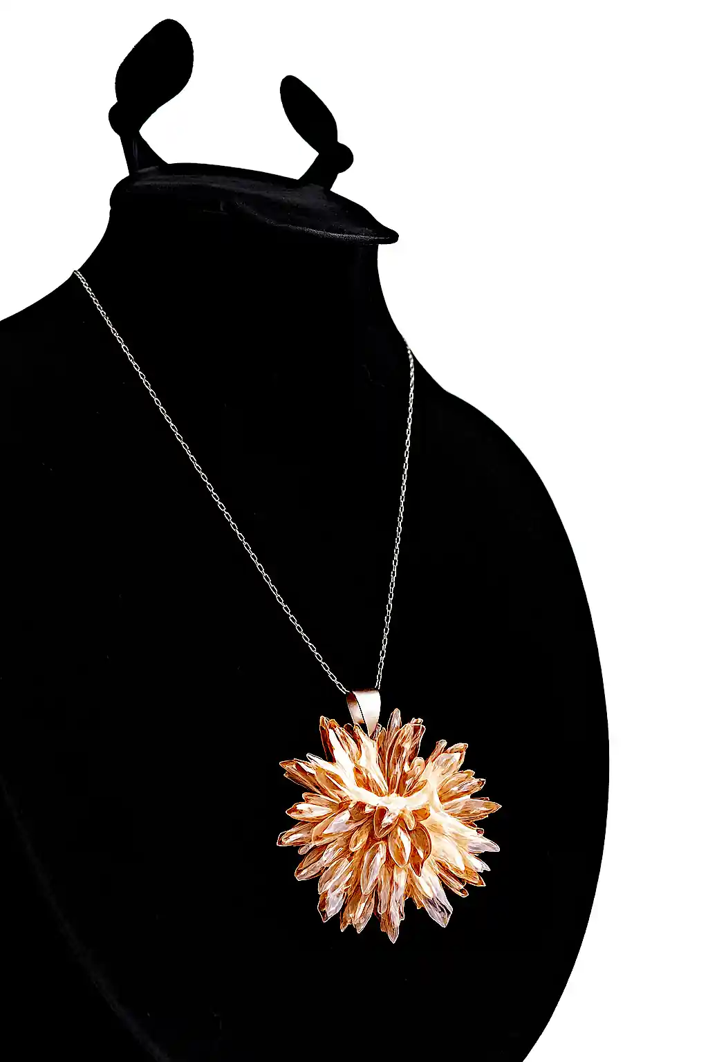 Bijuterii Dama - Pandantiv handmade din floare naturală CRIZANTEMĂ aurie – SM 81