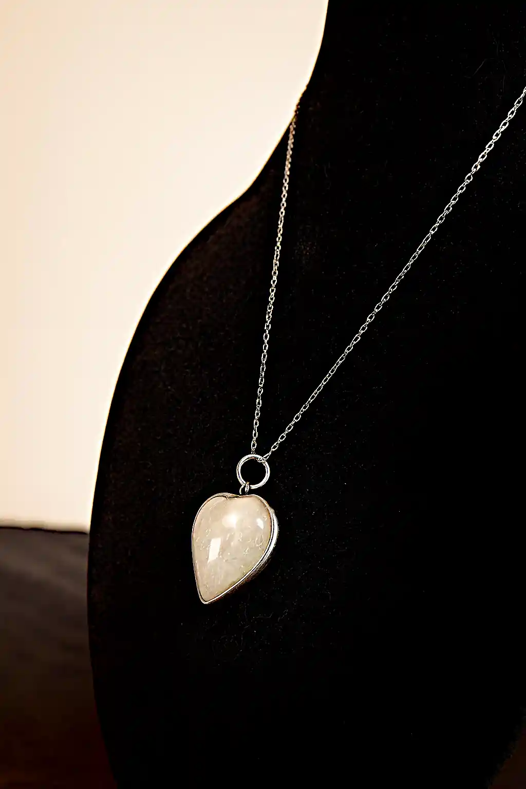 Pandantiv inimă din piatră naturală de citrin – SM 45 [1]