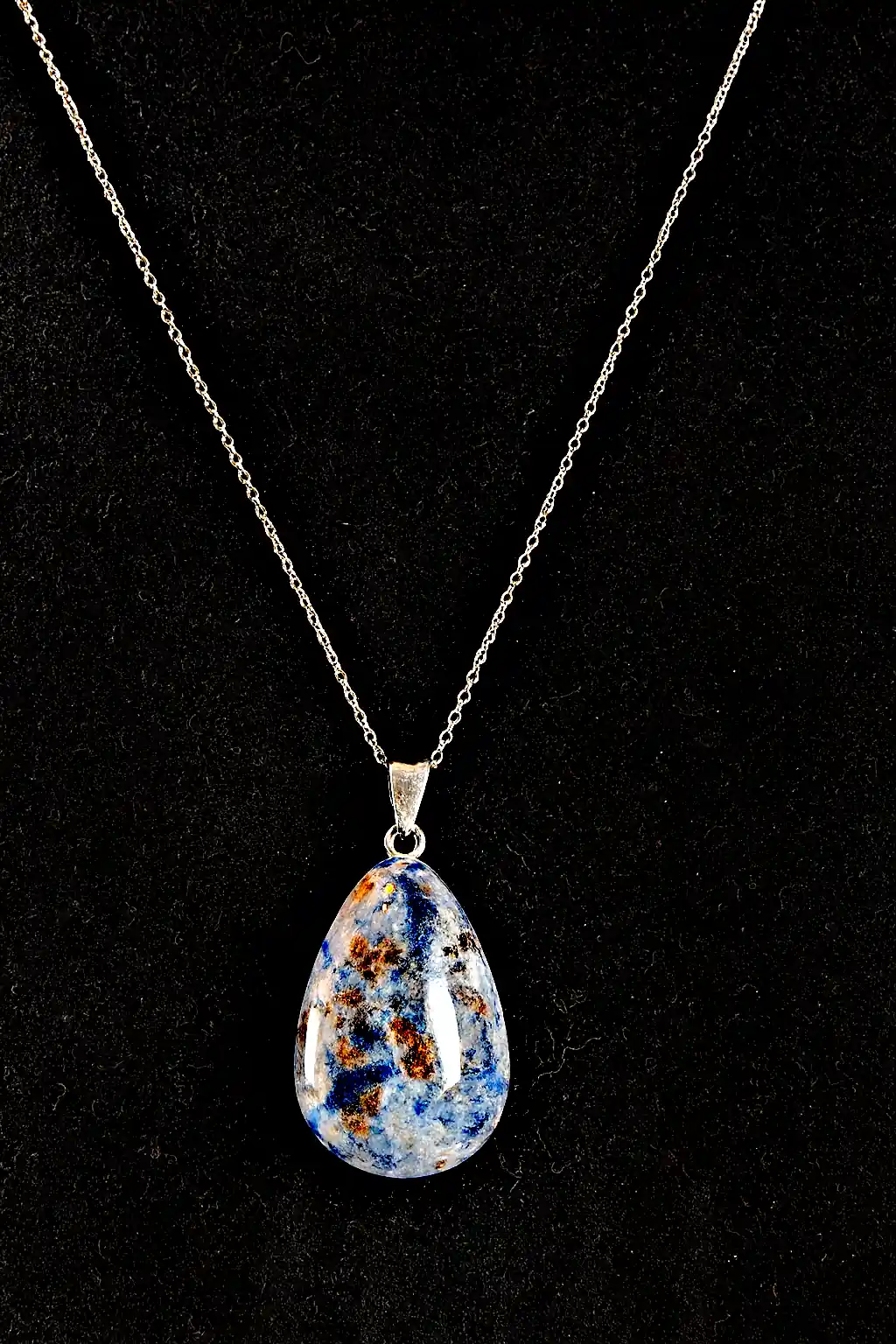 Bijuterii damă pietre semiprețioase - Pandantiv picătură din piatră naturală Lapis Lazuli – SM 51