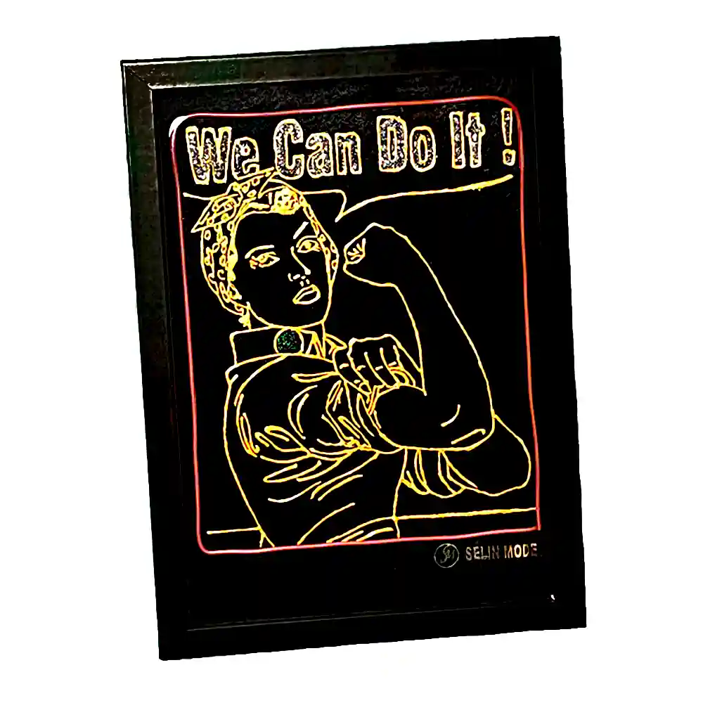 Tablouri decorative handmade din rășină epoxidică - Tablou Decorativ We Can Do It SM 15 T