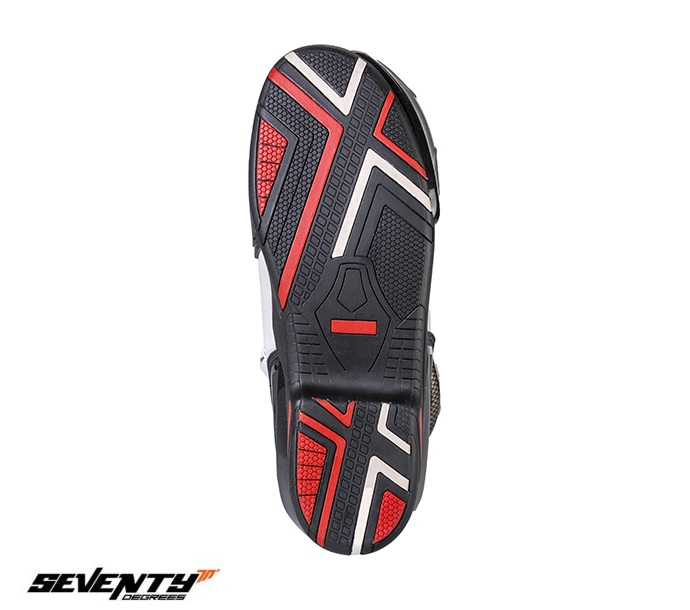 Cizme moto Racing Seventy, negru/alb [2]