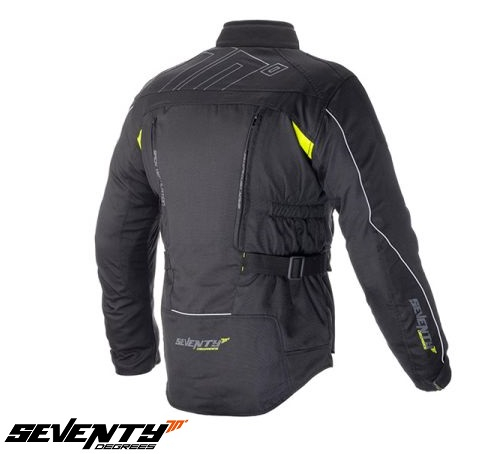 Geaca moto barbati vara-iarna Seventy Touring, negru/galben [2]