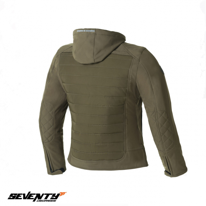 Geaca moto femei Seventy Urban vara-iarna, verde military [2]