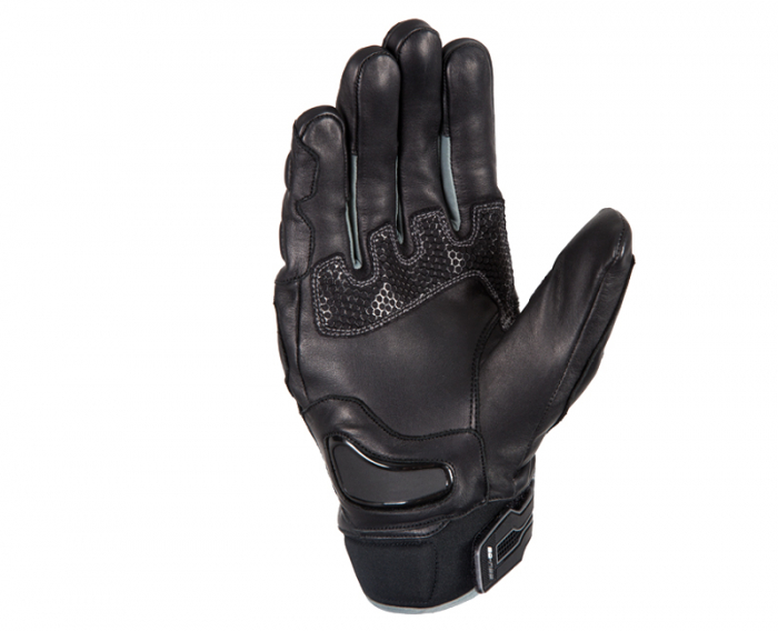 Manusi moto vara piele Seventy Racing, barbati, negru/gri [2]