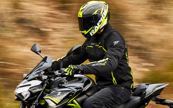 Geaca moto vara-iarna barbati Seventy, negru/galben [3]
