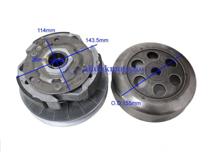 Ambreiaj mare 145mm ATV Linhai 260/300, cod 23929a [4]