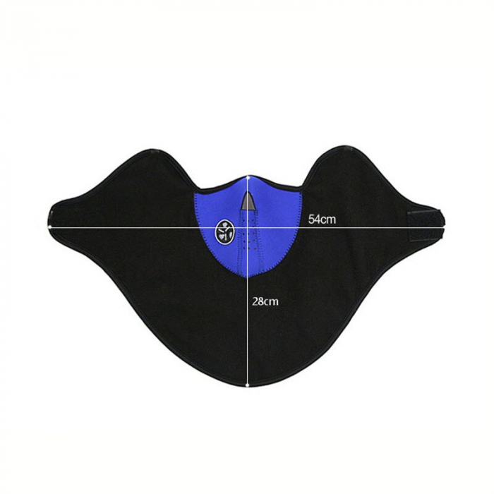 Cagula all-season microfibre pentru moto, ski, paintball marime universala, albastru [3]