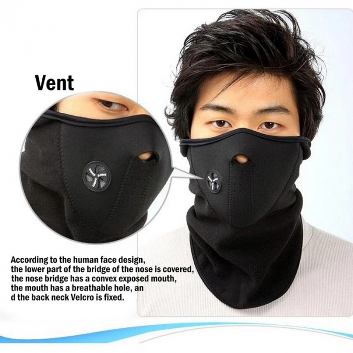 Cagula all-season microfibre pentru moto, ski, paintball marime universala, negru [6]