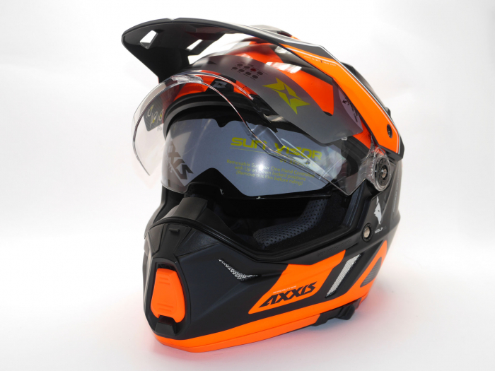 Casca adventure/touring/off road Axxis model Wolf DS Roadrunner portocaliu mat [8]