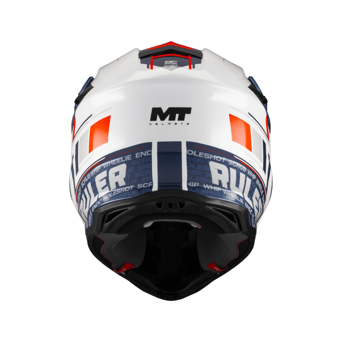 Casca enduro/offroad MT model Falcon S Ruler A15 alb lucios [5]