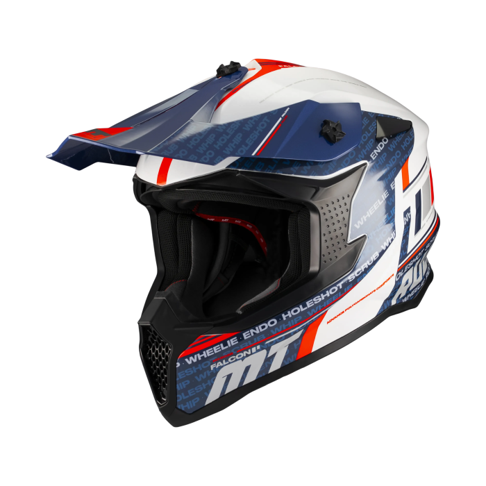 Casca enduro/offroad MT model Falcon S Ruler A15 alb lucios [6]