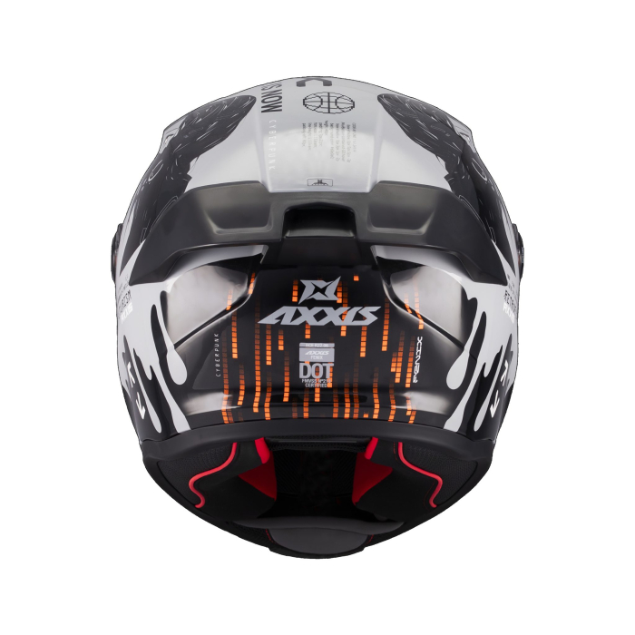 Casca integrala Axxis Fenix Cyberpunk C4 alb lucios – tip viziera: MT-V-31B – DKS429 [4]