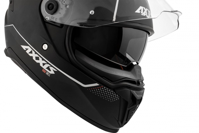 Casca integrala Axxis Hawk negru mat (ochelari soare integrati) – varianta cu spoiler spate scurt [5]