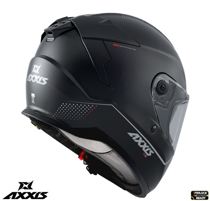 Casca integrala Axxis Hawk negru mat (ochelari soare integrati) – varianta cu spoiler spate scurt [2]