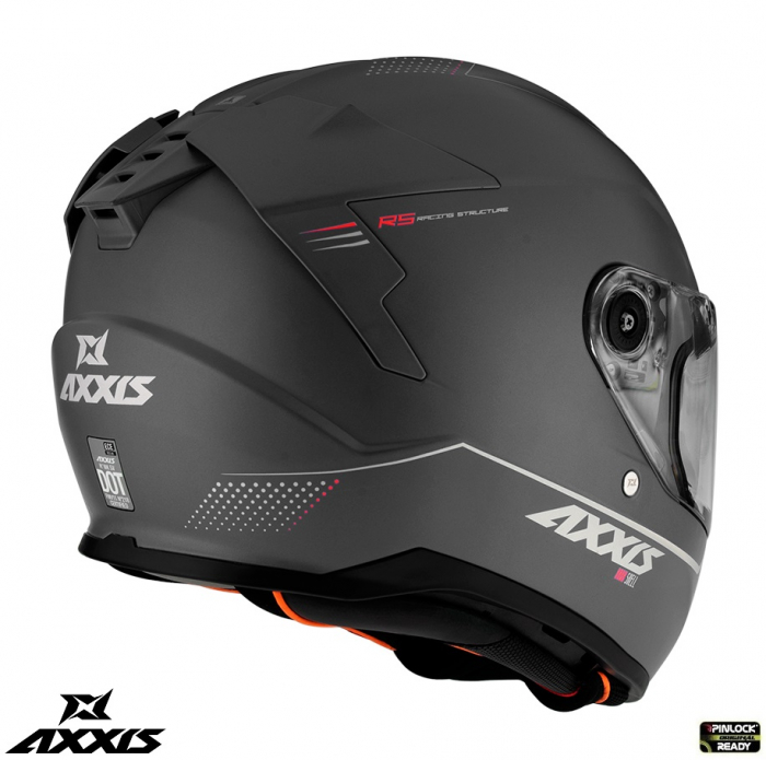 Casca integrala Axxis Hawk titanium mat (ochelari soare integrati) – varianta spoiler scurt [2]