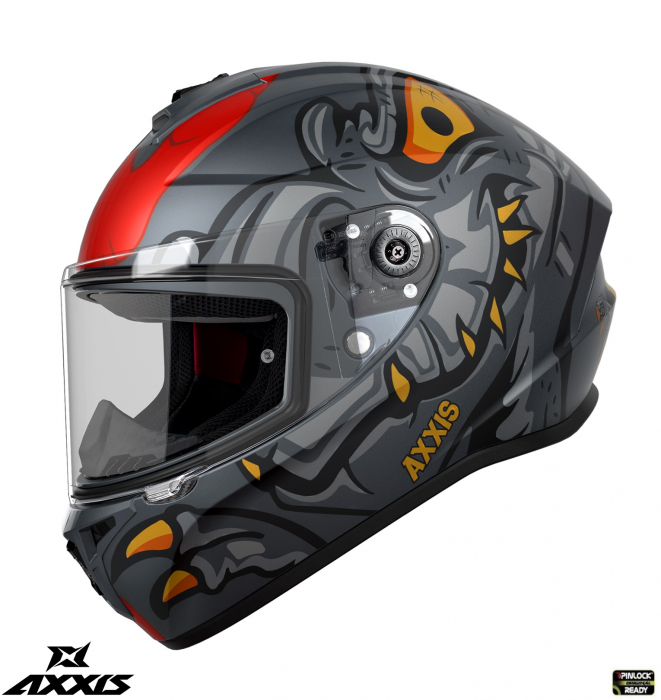 Casca integrala Axxis model Draken S Dinotoon B5 rosu mat [1]