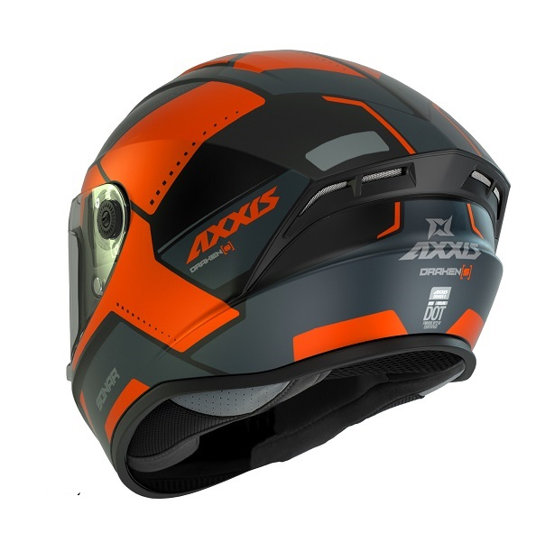 Casca integrala Axxis model Draken S Sonar portocaliu mat [3]