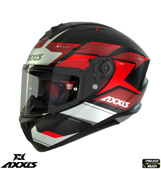 Casca integrala Axxis model Draken S Sunray B5 rosu fluor lucios [1]