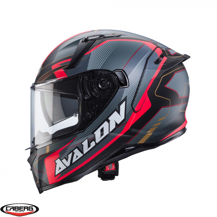 Casca integrala Caberg model Avalon X SV Optic L7 negru/gri/rosu mat Pinlock ready [2]