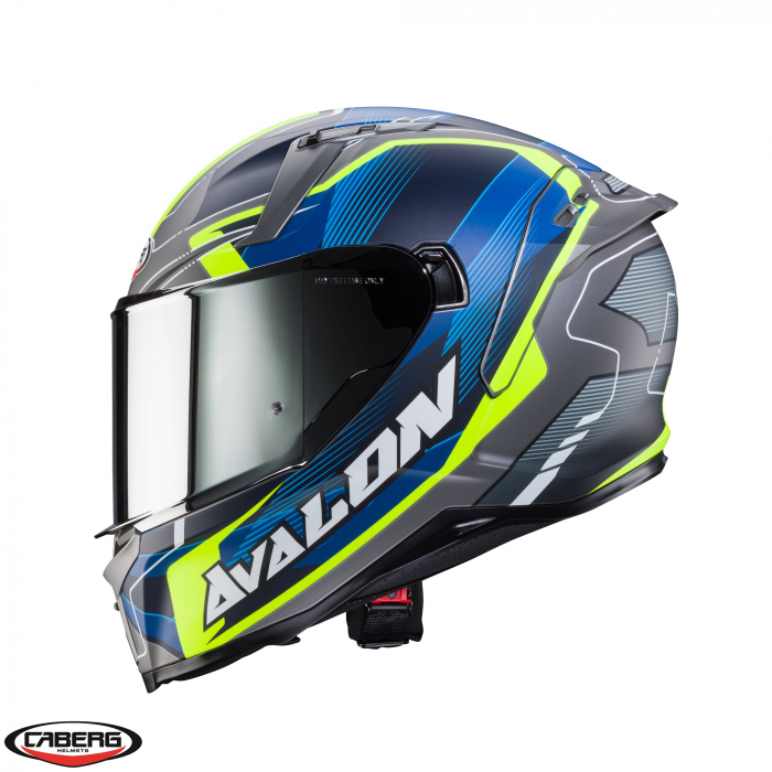 Casca integrala Caberg model Avalon X SV Optic L8 gri/albastru/galben fluor mat Pinlock ready [2]