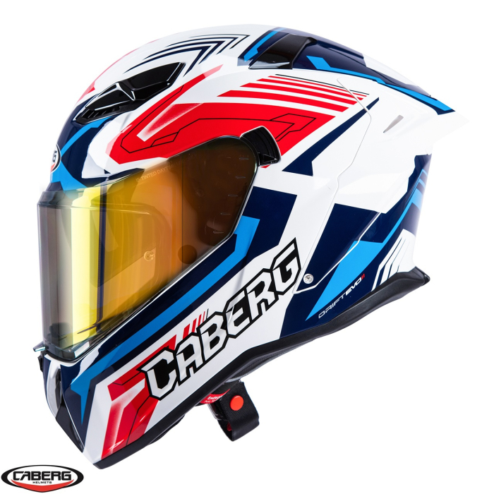 Casca integrala Caberg model Drift Evo II SV Jarama H7 alb/rosu/albastru lucios Pinlock ready – lentila Pinlock inclusa [5]