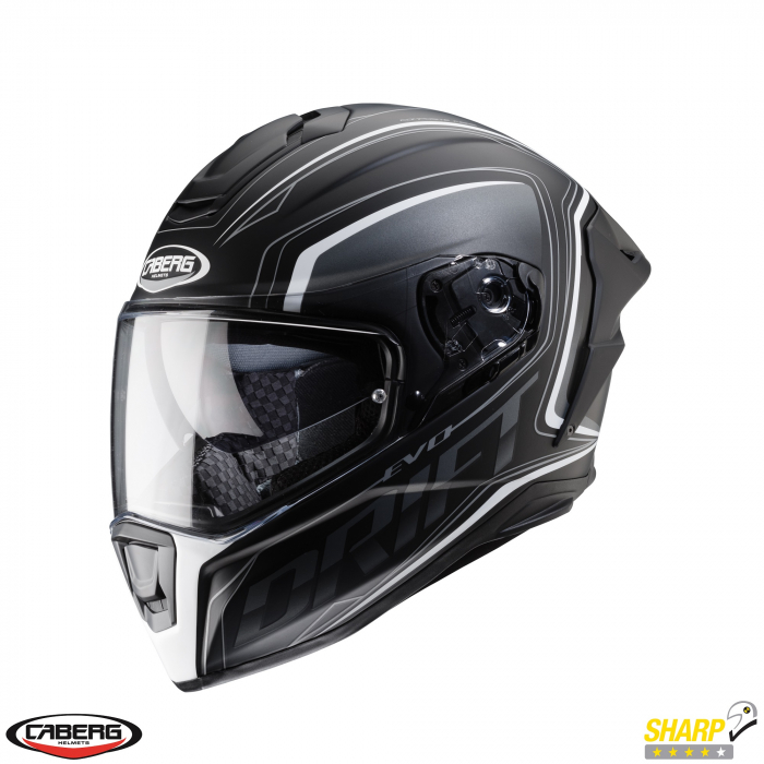 Casca integrala Caberg model Drift Evo SV Integra I0 negru/antracit/alb mat Pinlock ready – lentila Pinlock inclusa [1]