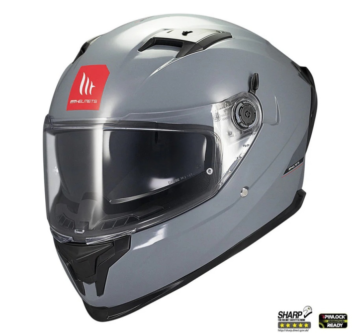 Casca integrala MT Braker SV A12 gri lucios (ochelari soare integrati) – tip viziera: MT-V-28B – DKS435 – punctaj maxim SHARP Test – 5 stele [2]