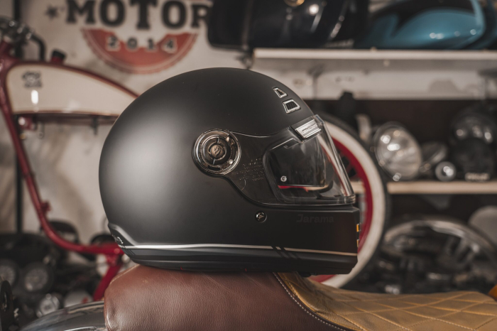 Casca integrala MT Jarama SV B2 negru mat – model Retro – Cafe Racer (ochelari soare integrati) – tip viziera: MT-V-32 [10]