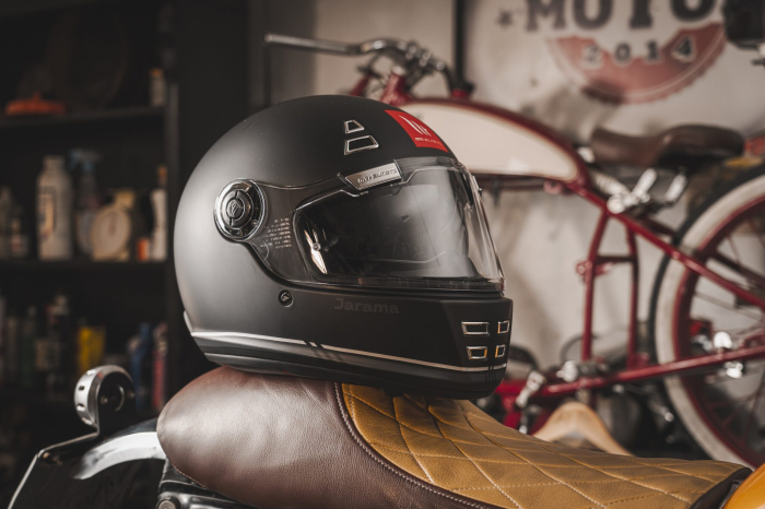 Casca integrala MT Jarama SV B2 negru mat – model Retro – Cafe Racer (ochelari soare integrati) – tip viziera: MT-V-32 [11]