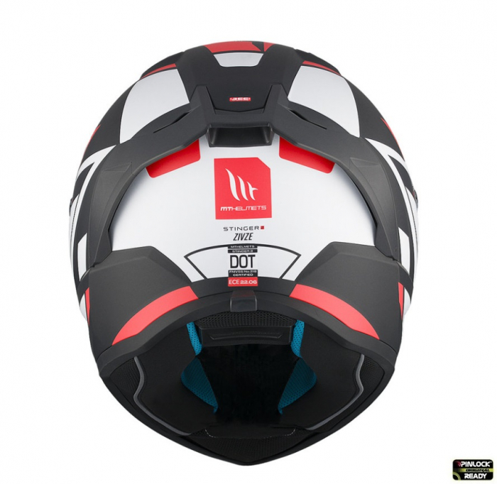 Casca integrala MT Stinger 2 Zivze B5 negru/alb/rosu mat [7]