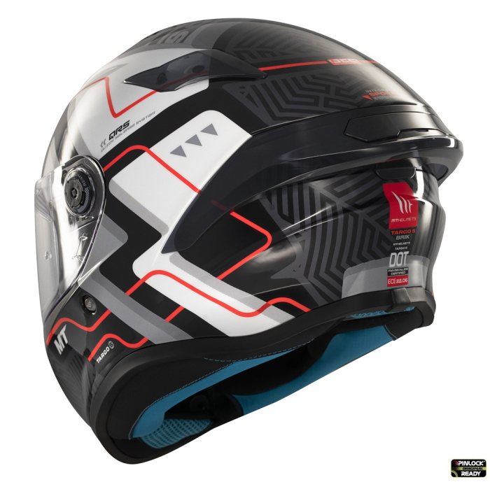 Casca integrala MT Targo S Brik C0 gri lucios – omologare noua ECE 22.06 – tip viziera: MT-V-14B [5]