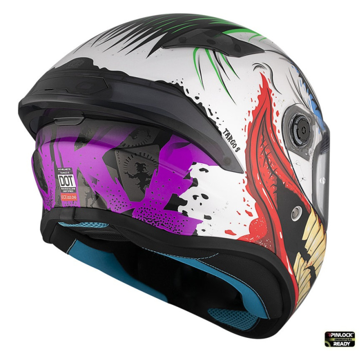 Casca integrala MT Targo S Joke A5 alb lucios – omologare noua ECE 22.06 – tip viziera: MT-V-14B [5]