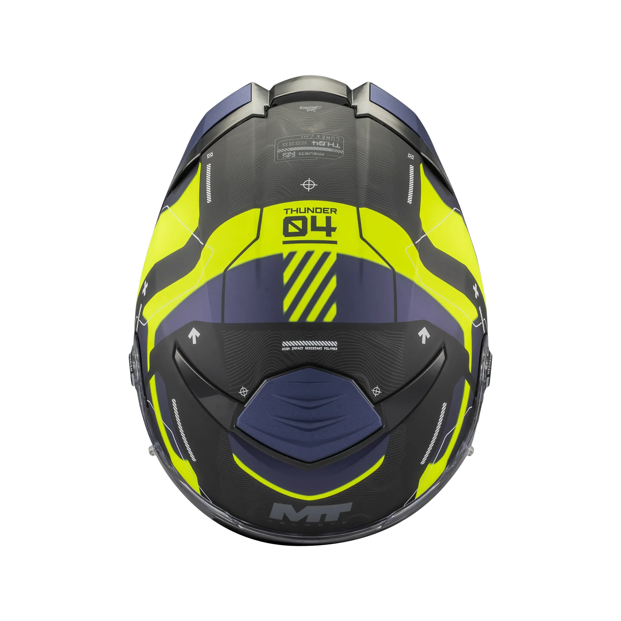 Casca integrala MT Thunder 4 SV Lumex B27 albastru/galben mat (ochelari soare integrati) [6]