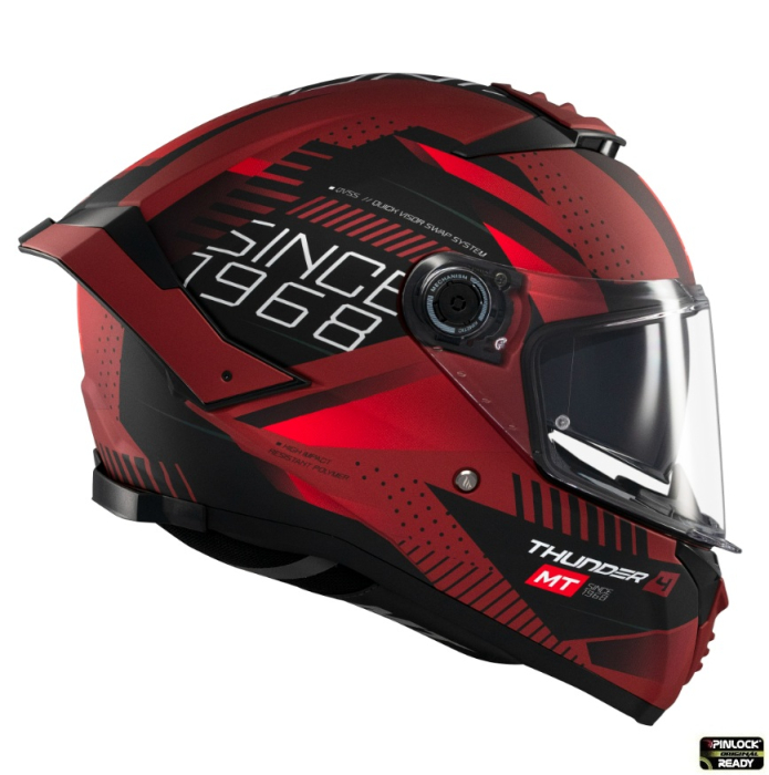 Casca integrala MT Thunder 4 SV Luminence D5 rosu mat (ochelari soare integrati) – tip viziera: MT-V-28B [5]