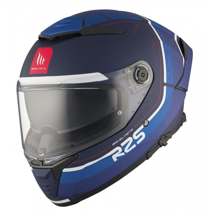 Casca integrala MT Thunder 4 SV R25 C7 albastru mat (ochelari soare integrati) [2]