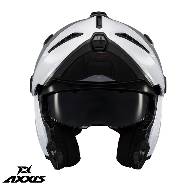 Casca modulabila (flip-up) Axxis GhostFighter SV A0 alb lucios (ochelari soare integrati) Pinlock Ready – tip viziera: MT-V-36 [6]