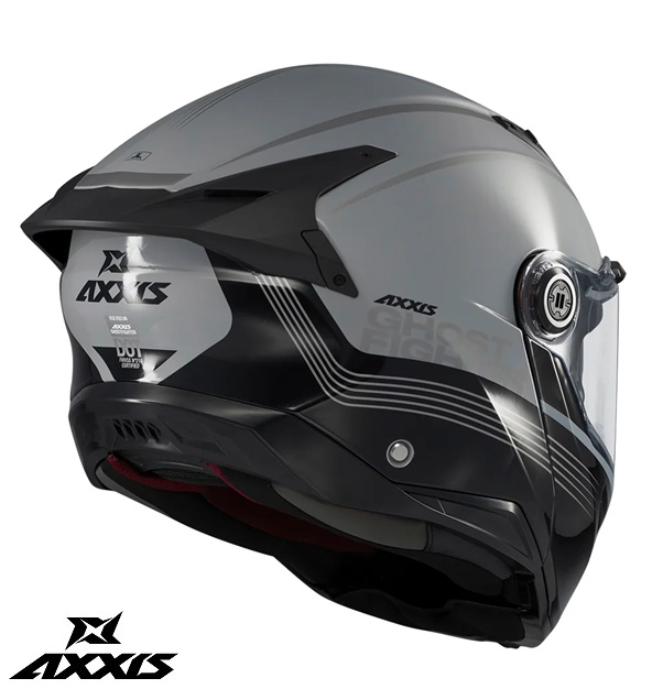 Casca modulabila (flip-up) Axxis GhostFighter SV Bitone C2 negru/gri lucios (ochelari soare integrati) Pinlock Ready – tip viziera: MT-V-36 [6]