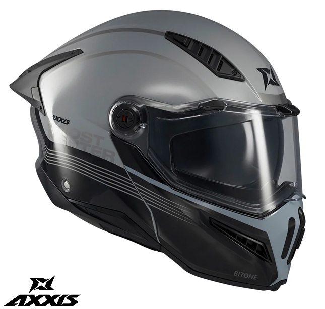 Casca modulabila (flip-up) Axxis GhostFighter SV Bitone C2 negru/gri lucios (ochelari soare integrati) Pinlock Ready – tip viziera: MT-V-36 [5]