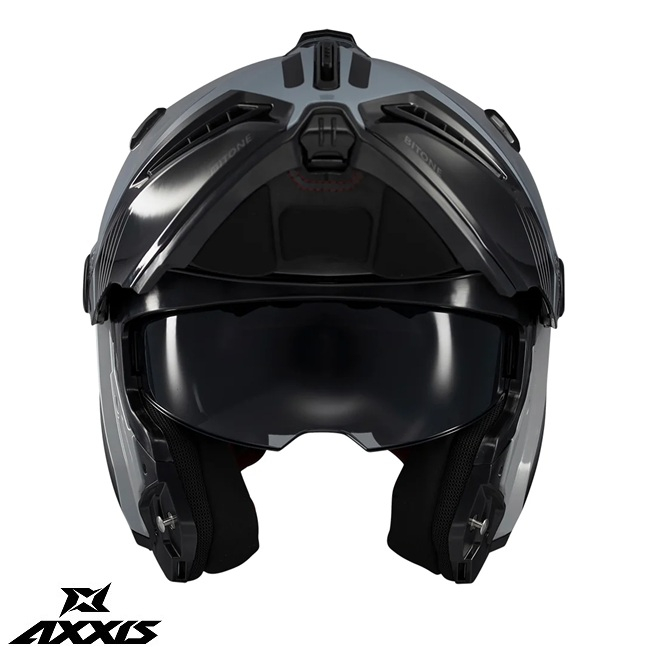 Casca modulabila (flip-up) Axxis GhostFighter SV Bitone C2 negru/gri lucios (ochelari soare integrati) Pinlock Ready – tip viziera: MT-V-36 [4]