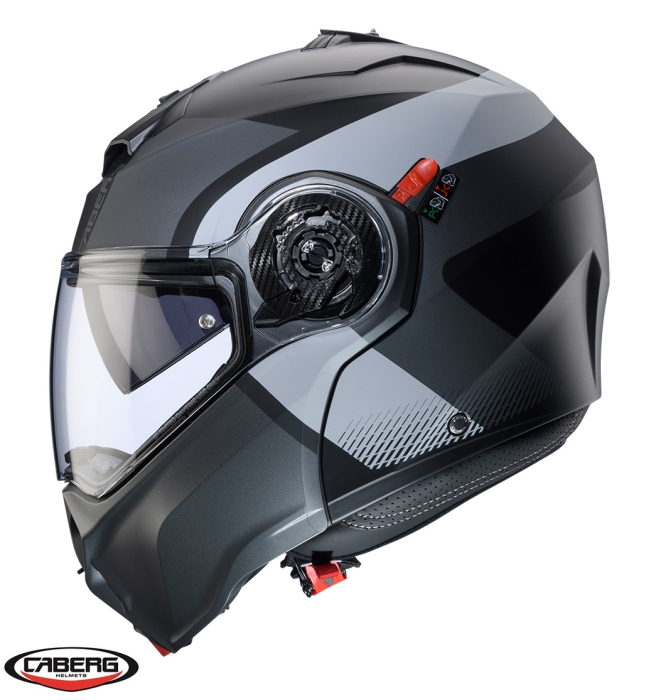 Casca modulabila (flip-up) Caberg model Duke Evo SV Indy P7 SV negru/gun metal (titanium)/gri mat Pinlock ready – lentila Pinlock inclusa [2]