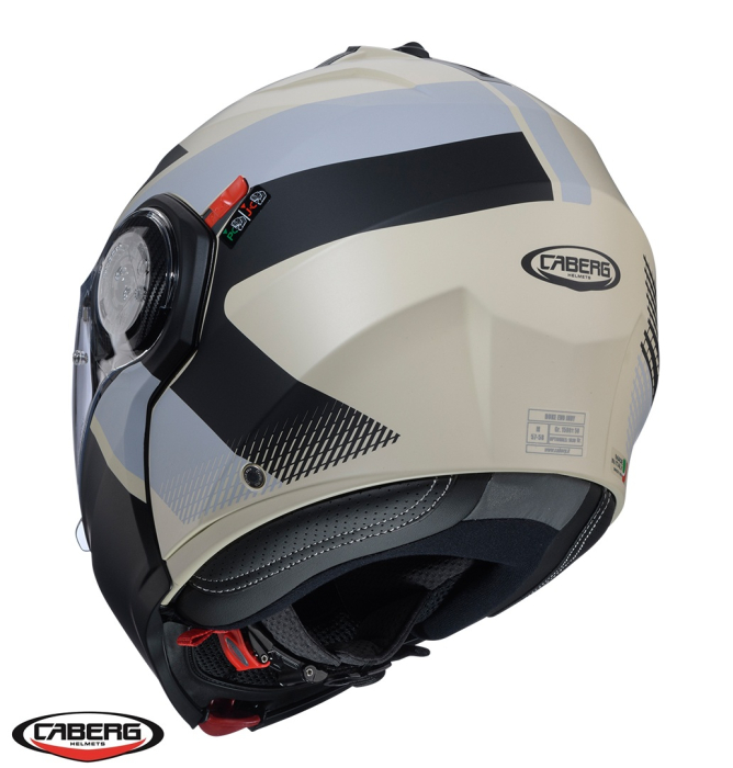 Casca modulabila (flip-up) Caberg model Duke Evo SV Indy P8 sand (nisipiu)/negru/gri mat Pinlock ready – lentila Pinlock inclusa [4]