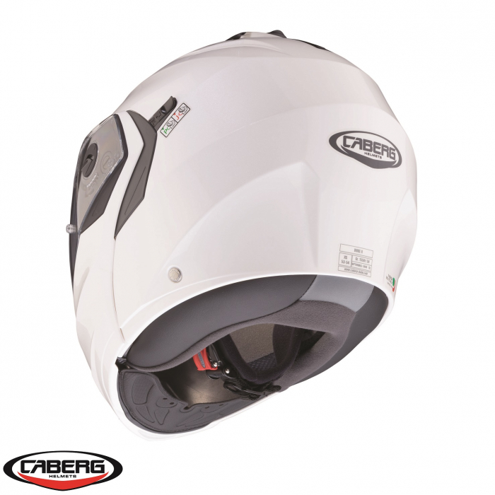 Casca modulabila (flip-up) Caberg model Duke X SV alb metalic lucios Pinlock ready – lentila Pinlock inclusa [4]