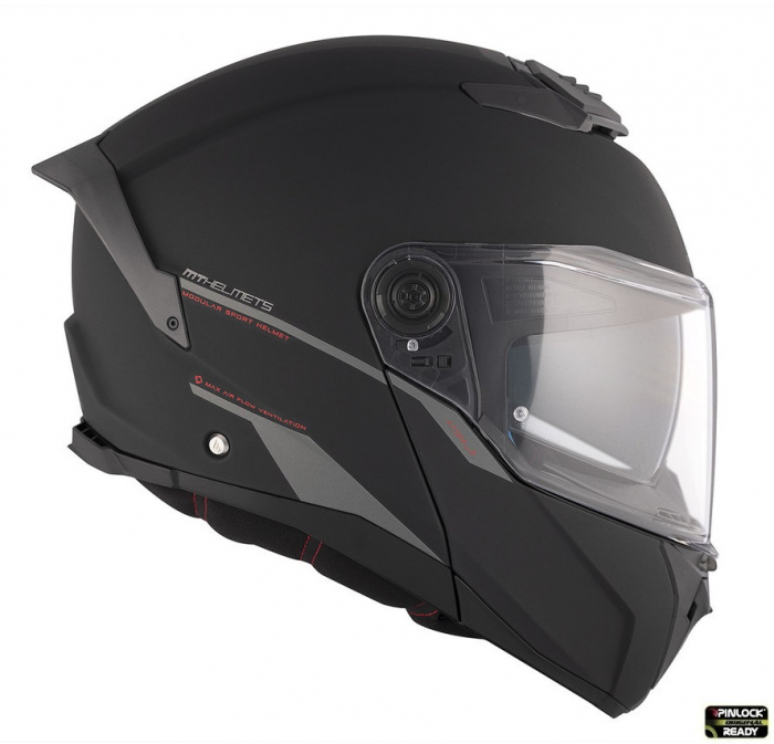 Casca modulabila MT Atom 2 negru mat (ochelari soare integrati) Pinlock Ready [5]