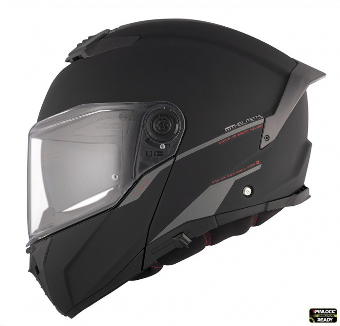 Casca modulabila MT Atom 2 negru mat (ochelari soare integrati) Pinlock Ready [3]