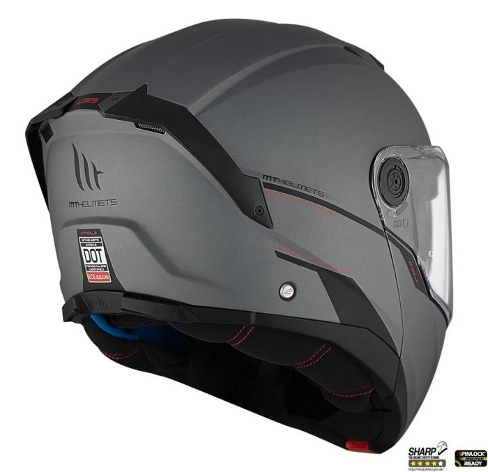 Casca modulabila MT Atom 2 SV A2 titanium mat (ochelari soare integrati) Pinlock Ready – tip viziera: MT-V-35 [5]