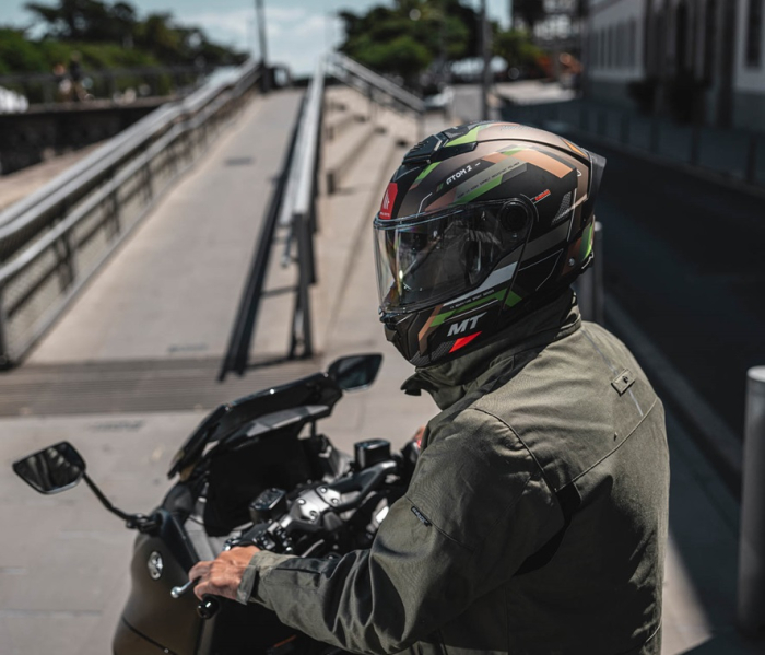 Casca modulabila MT Atom 2 SV Bast A6 military (maro/verde mat) (ochelari soare integrati) Pinlock Ready – tip viziera: MT-V-35 [10]