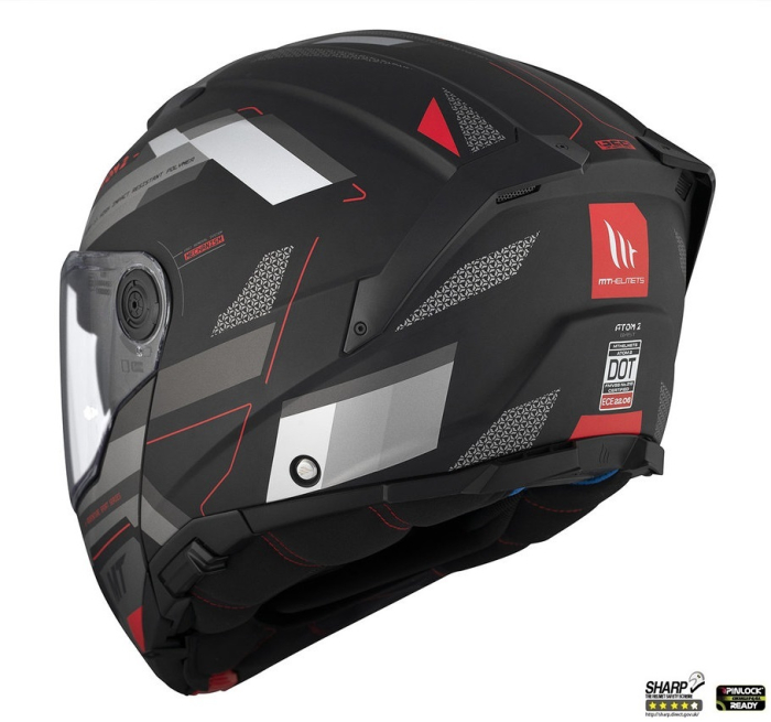 Casca modulabila MT Atom 2 SV Bast D5 negru/gri mat (ochelari soare integrati) Pinlock Ready – tip viziera: MT-V-35 [5]