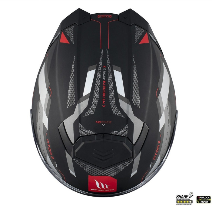 Casca modulabila MT Atom 2 SV Bast D5 negru/gri mat (ochelari soare integrati) Pinlock Ready – tip viziera: MT-V-35 [6]